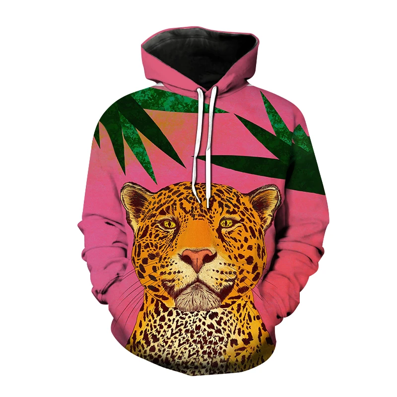 Animal Hoodies Leopard Tiger Zebra 3D Printed Women Streetwear Hoodie Oversized Pullovers Hooded Sweatshirts Woman Tops Clothing