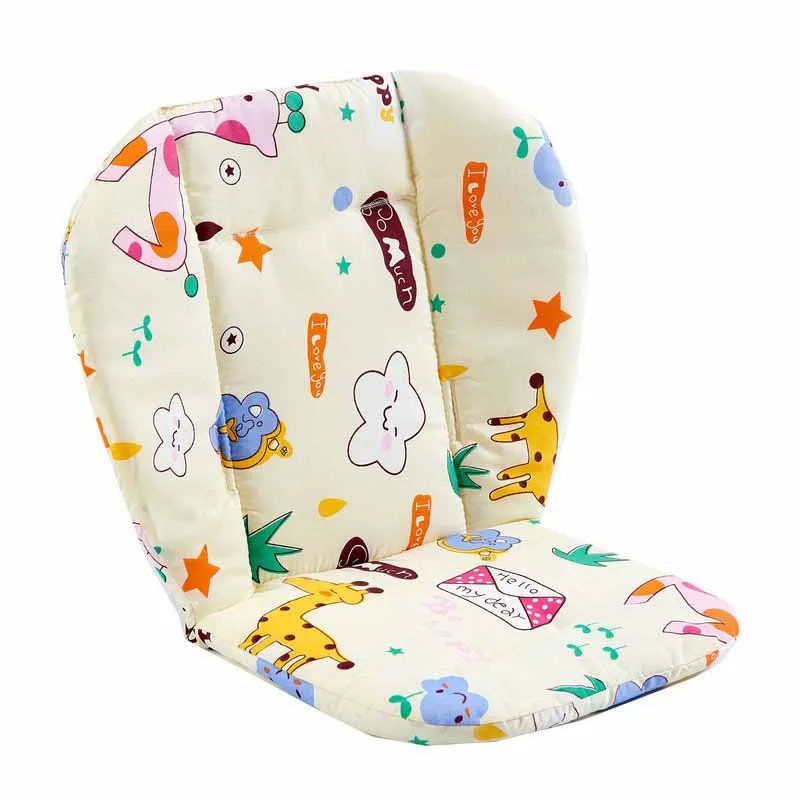 Baby High Chair Cushion Cotton Thickened Soft Pad Breathable Stroller Seat Cushion Cartoon Cute Animal Pattern Cushion