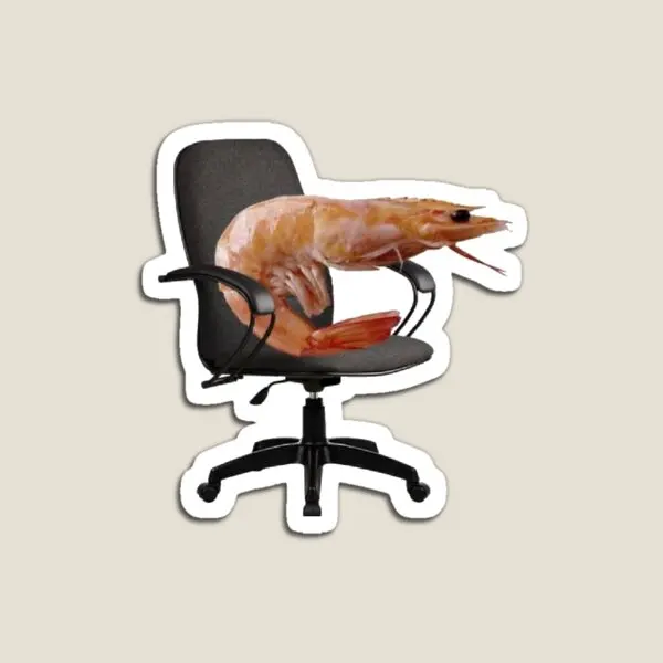 Shrimp On Desk Chair  Magnet Decor Kids Funny Colorful Toy Magnetic Stickers Home Children Cute  Baby Holder