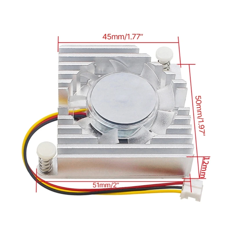 Heat sink for Banana Pi R4 Aluminum Heat sink with Cooling Fan for Development Board Cooling Radiator 896C