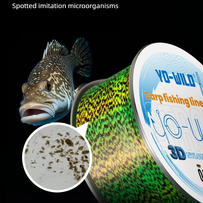 3D Invisible Nylon Fishing Line Camouflage Color Change Strong Tensile Abrasion Scratch Resistant Main Line for Anglers 낚시줄