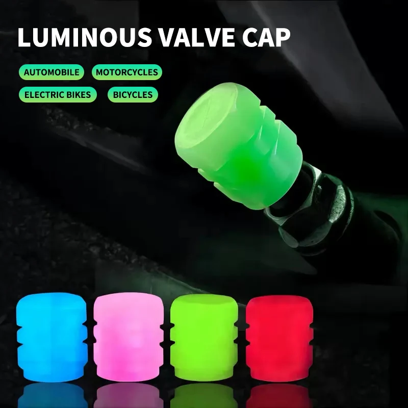 Fluorescent Luminous Tire Valve Stem Covers Car Tire Valve Cap for Skoda octavia fabia rapid yeti Kodiaq superb octavia a 5 a 7