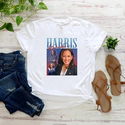 Kamala Harris Homage T-shirt Tee Top US President Election Campaign 2024 Retro 90's Vintage Women's Neck Short Sleeve Shirt