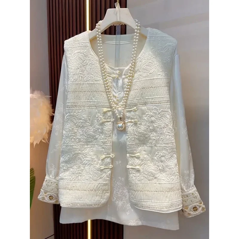 

2025 gentle style new popular trendy vest vintage chinese style literature art versatile waistcoat loose casual daily singlet