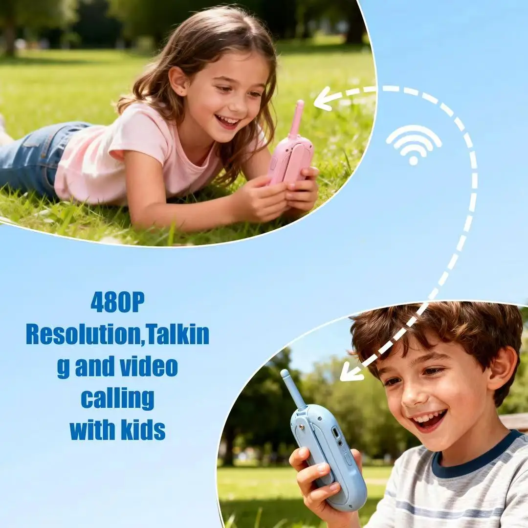 

Children's Walkie-Talkie and Camera 2-in-1 Toy, High-Definition Photo and Video Recording, Parent-Child Outdoor Communication Portable USB Charging Educational Toys