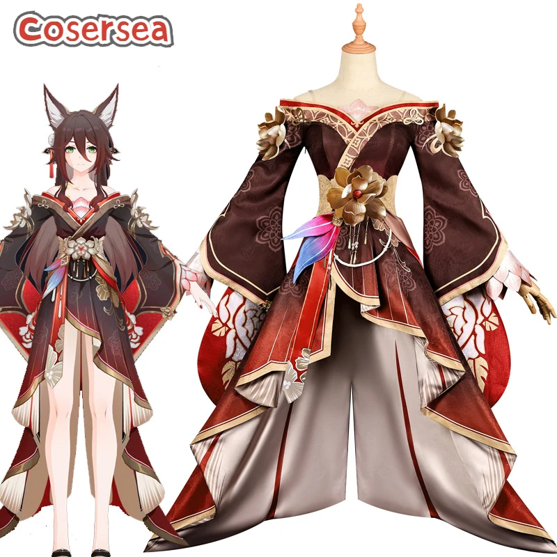 Cosersea Tingyun Fugue Cosplay Costume Game Honkai: Star Rail Tingyun Fugue Costume Women Dress Halloween Cos Outfit Fullset