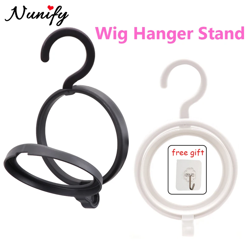 Plastic Hanging Wig Stand Portable Wig Hanger For Multiple Wigs Drying Stand Display Black Wig Hanging Stand Styling Tool 1/3Pcs