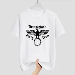 2024 Women T Shirt Casual Imperial Eagle Eternal Loyalty Iron Cross German Empire T-shirt Graphic Oversized Streetwear S-4XL