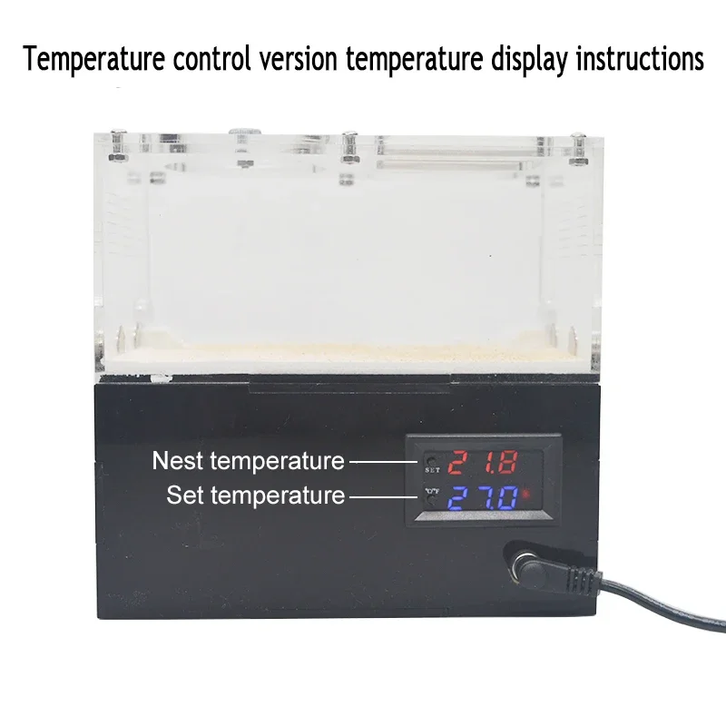 Controle de temperatura inteligente Ant Farm, Formigas Nest, Formigueiro Expandido Ant House, Acrílico Ant Kennel, Insect Box, Spliceable