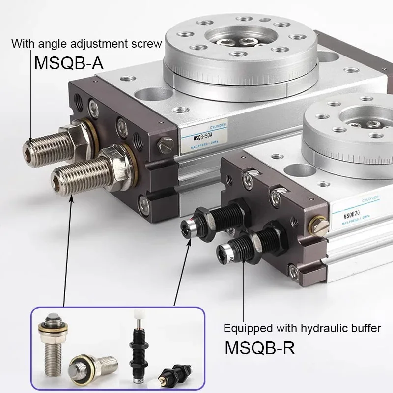 Pneumatic Rotary Cylinder MSQB Adjustable Cylinder Rotary 0-190° Degrees MSQB10A MSQB20A MSQB30A MSQB50A MSQB20R MSQB30R