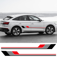 Car Body Sticker Both Side Vinyl Decal Door Graphic Auto Accessories For Audi Q5 FY B9 8R B8 SQ5 80A TFSI Quattro 2018 2019 2010