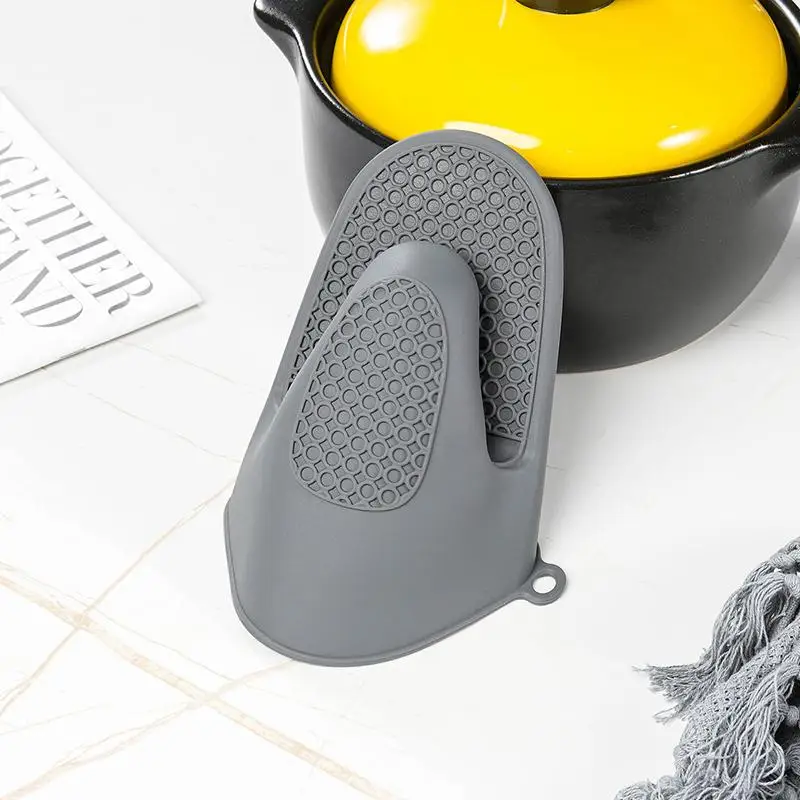 Silicone Hand Clip Kitchen Anti-scald Thickened Silicone Heat Insulation Gloves Household Oven Baking Tools Oven Mitts