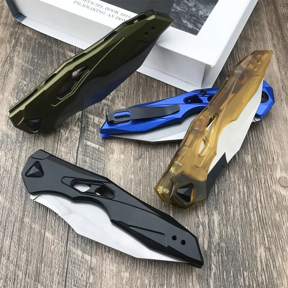 New KS 7650 Launch 13 Outdoor Folding Knife CPM154 Blade Aluminum Handle Pocket Camping Hunting Tactical Knife EDC Rescue Tool