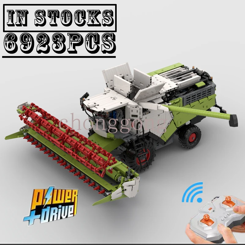 

NEW 2021 Small particle technology building block moc-71485 cross country harvester remote assembly toy model boy birthday gifts