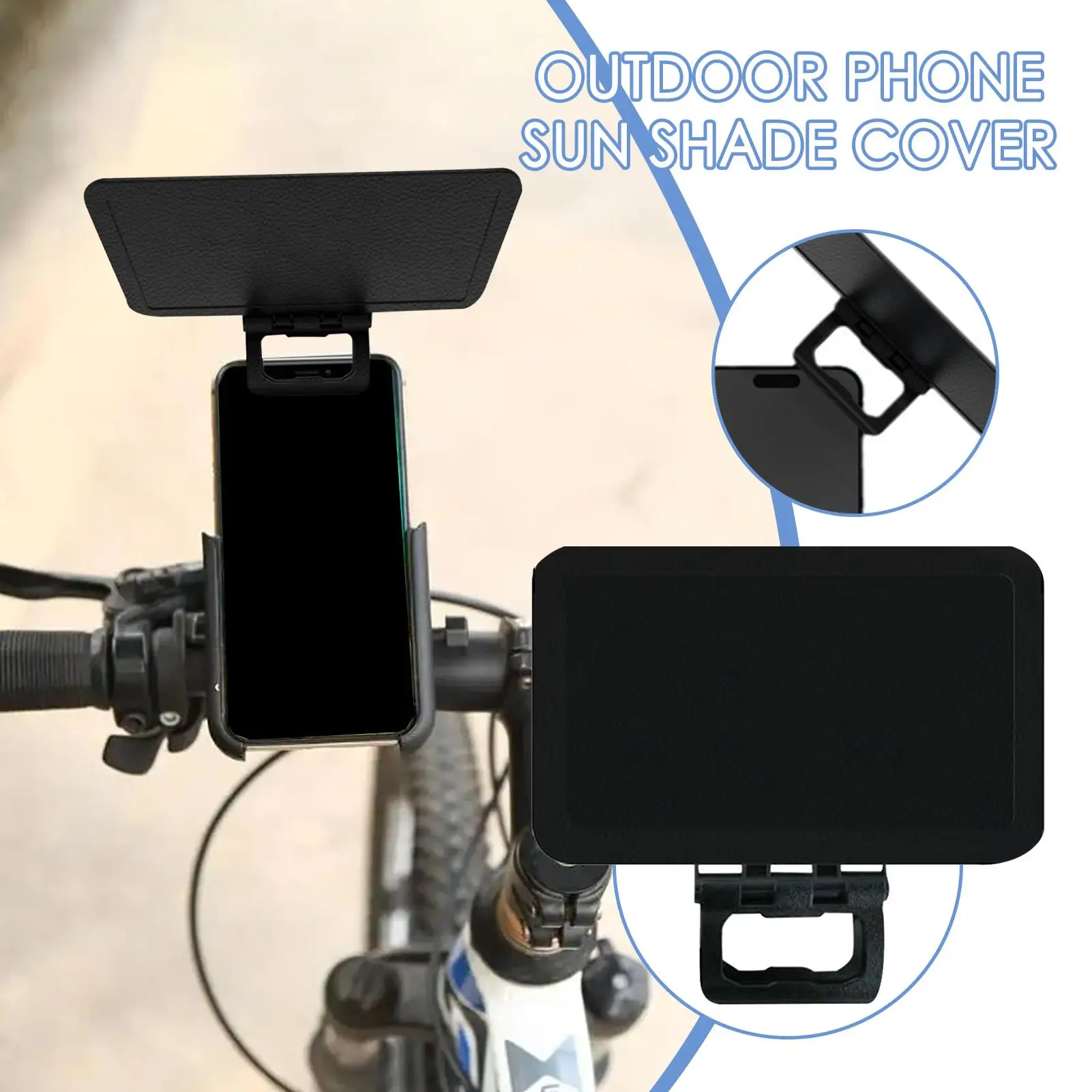 

Phone Sun Shade Outdoor Phone Sun Shade Cellphone UV Protection Panel Foldaing Smartphone Sunshade for Car Bike