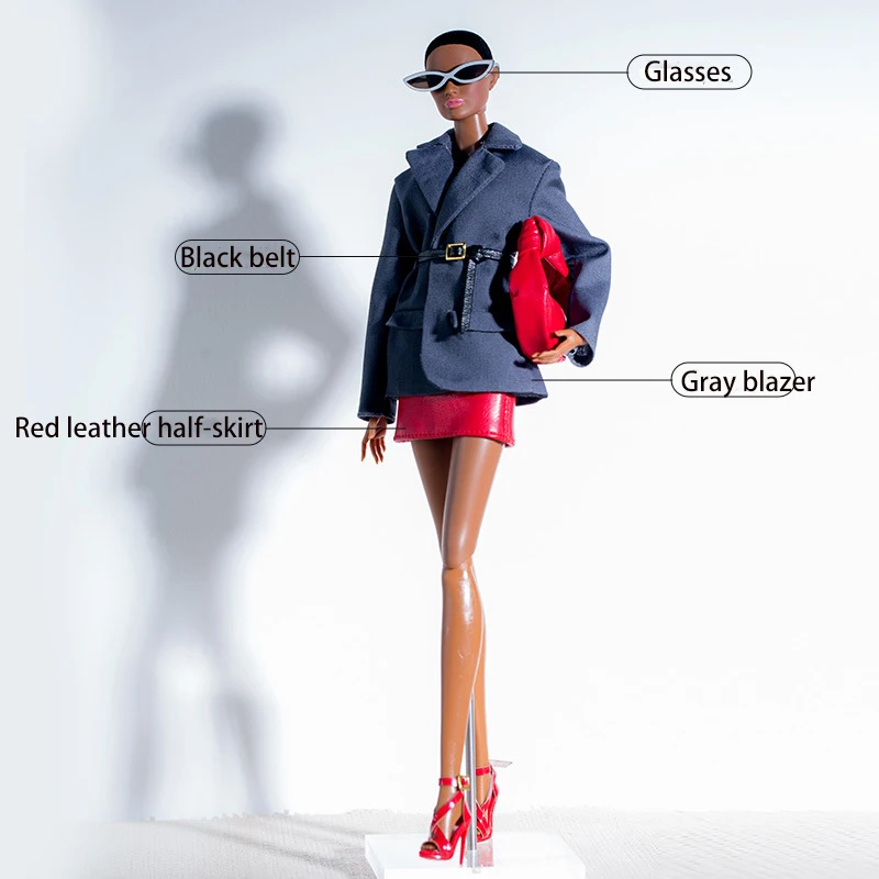 1/6 Doll Clothes Outfit Dress Up Accessorie Cool Girl Series Top Pant Coat Short Dress Suit Unique Design For 30cm ST OB BB Doll