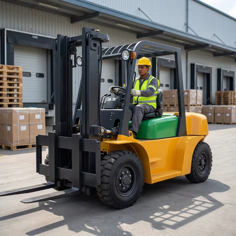 3 Ton Smooth Acceleration Electric Forklift No Sudden Jerk Protect Fragile Goods Supermarket Pallet Loading Truck