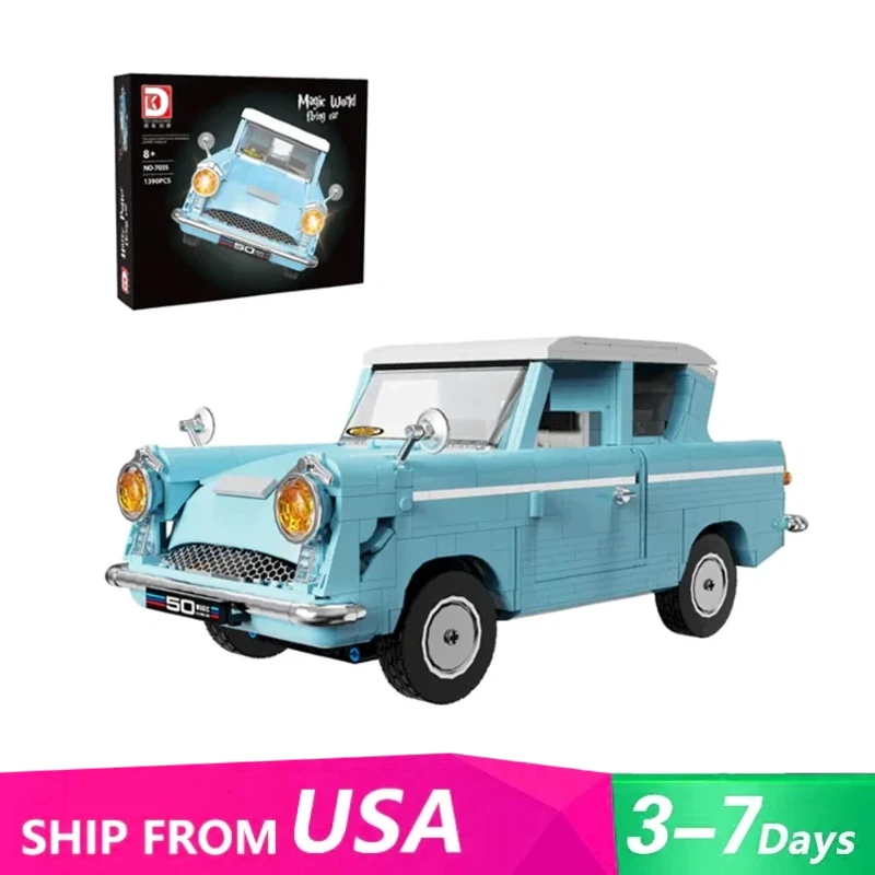 

1390 шт. MOC волшебный фильм летающий автомобиль строительные блоки модель мелкие частицы кирпичи автомобиль игрушки для мальчиков детский рождественский подарок