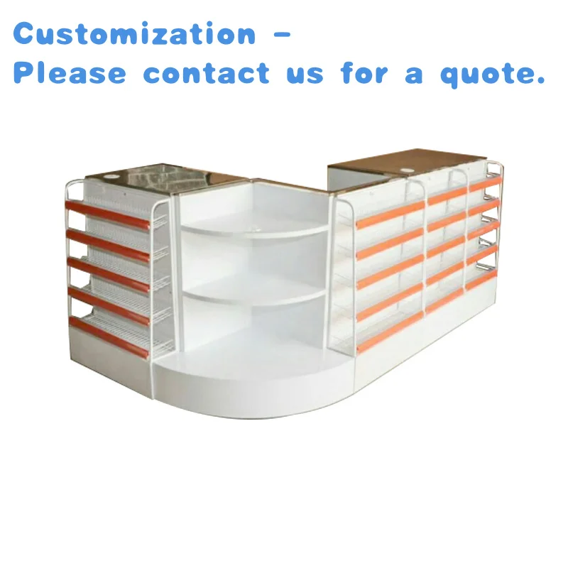 

custom.Stainless Steel Supermarket Checkout Counter with Corner Feature Durable and Stylish Checkout Counter