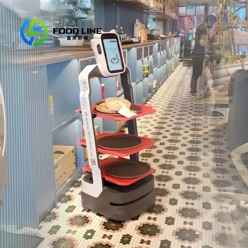 Customized Smart Hotel Coffee Shop Restaurant Waiter Server Robot Commercial Service Equipment for Office Building