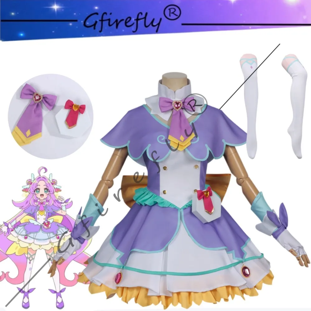 

Star Detective Precure Akechi Anna Cosplay Costume Exquisite Dress Bow Accessories Adult Halloween Carnival Comic Con Outfit