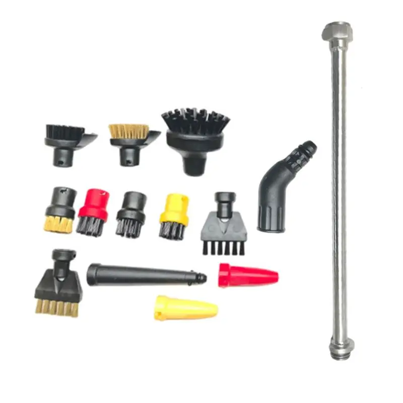 A84G-For Karcher Steam Engine Adapter Accessories Adapter Connecting Tube Round Brush Kit