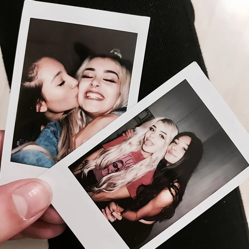Impresora de Fotos Instantánea de 3.5 Pulgadas para Parejas, Imprime 5 Fotos con Bordes Blancos, Papel Fotográfico Personalizado, Ideal para Parejas y Amigos