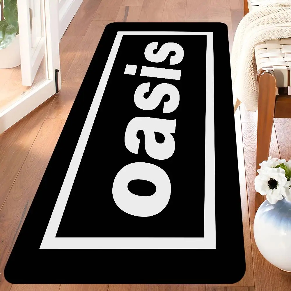 Rock Band O-Oasis Hallway Carpet Washable Non-Slip Living Room Sofa Chairs Area Mat Kitchen Doormat Area Rug