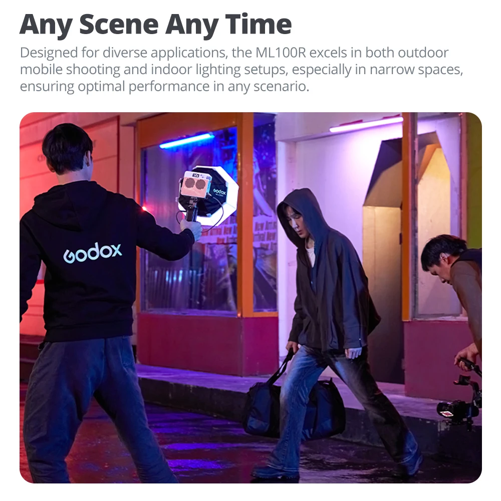 Godox ML100 ML100R Full Color LED Video Light 1800K-10000K Portable RGB Pocket Fill Light for Camera Outdoor Photography Live