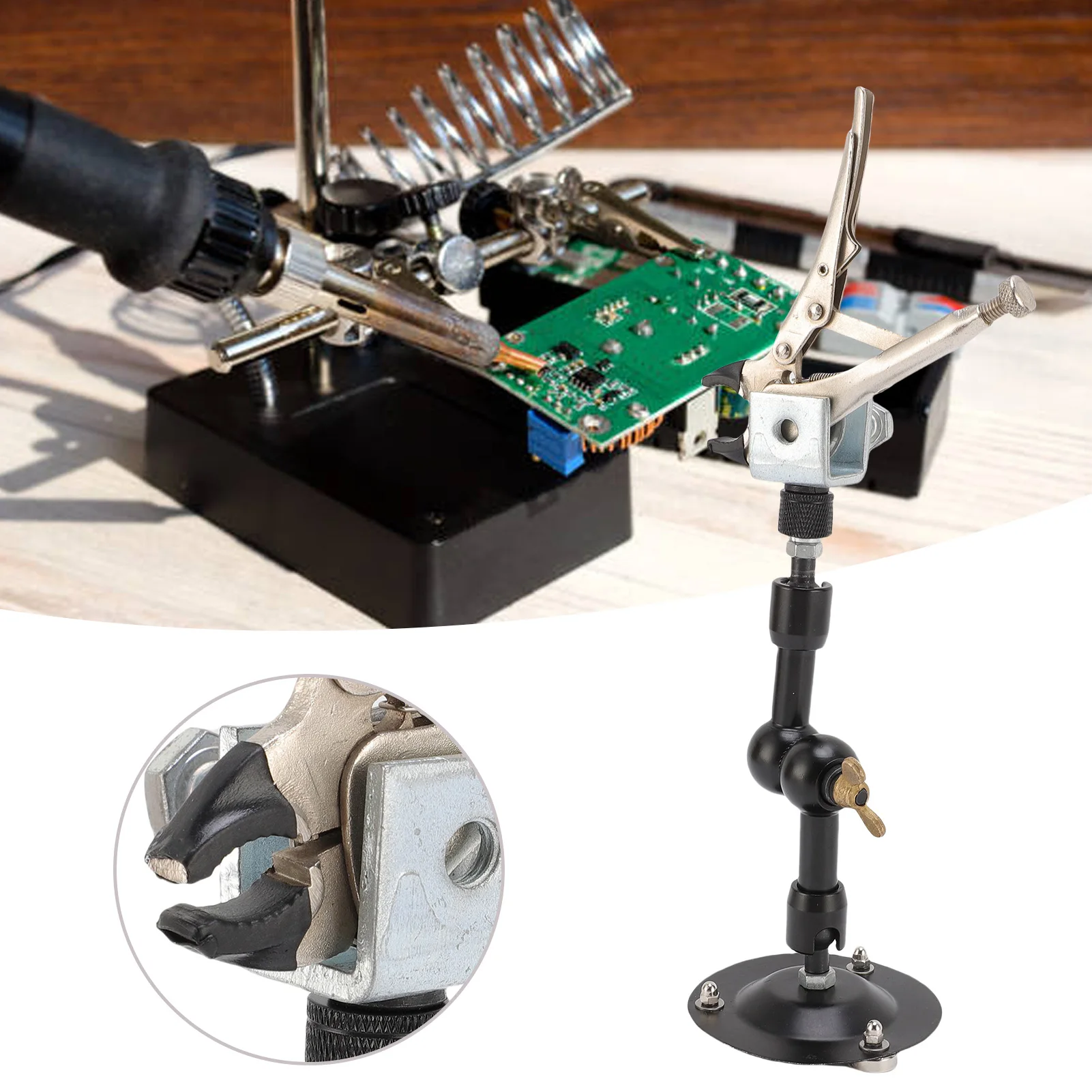 

Welding Auxiliary Clamp Adjustable Angle Stable Clamping Electronic Welding Fixture Soldering Helping Hand Welding Helping Clamp