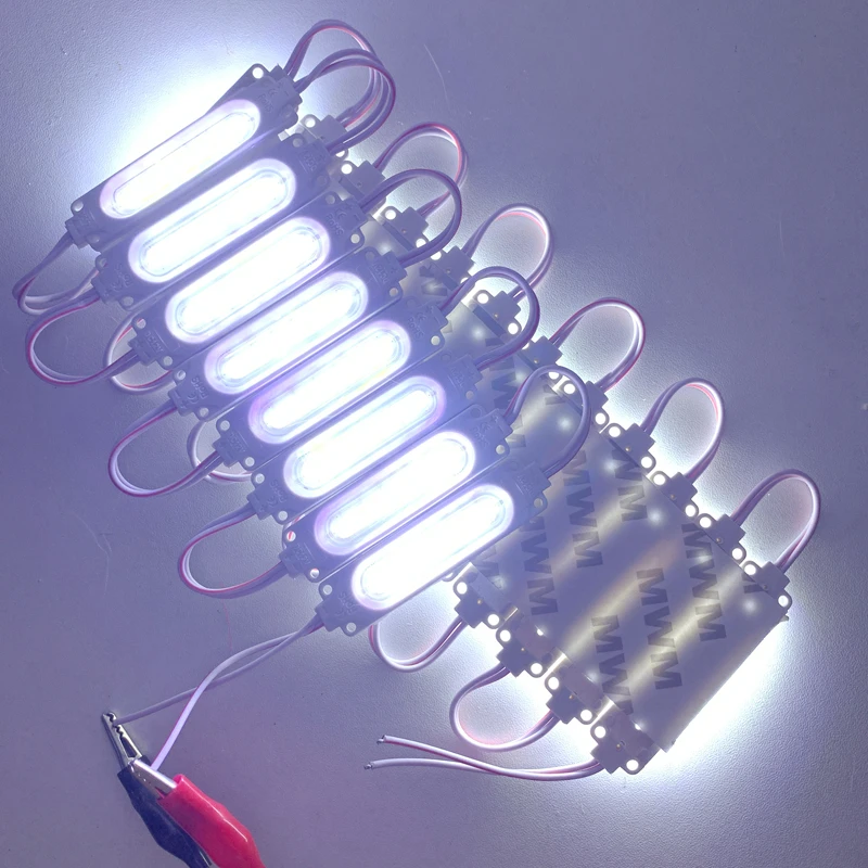 10PCS 6LED Light Modules DC12V 2.4W COB Led Module Advertising  Backlight IP65 Waterproof White Red Blue Green Yellow Pink