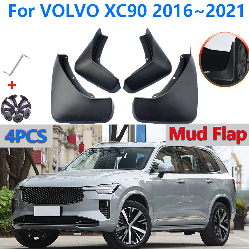 

For VOLVO XC90 2016~2021 2017 2018 2019 2020 Front Rear Wheels Fenders Splash Guards MudFlap Mudguards Auto Styling Accessories