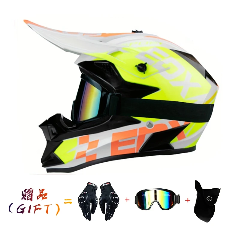 VGV Motocross Motorhelm Off-Road Helm DOT gecertificeerd Driedelig Giveaway Heren Dames Volwassen kind Alle seizoenen verkrijgbaar