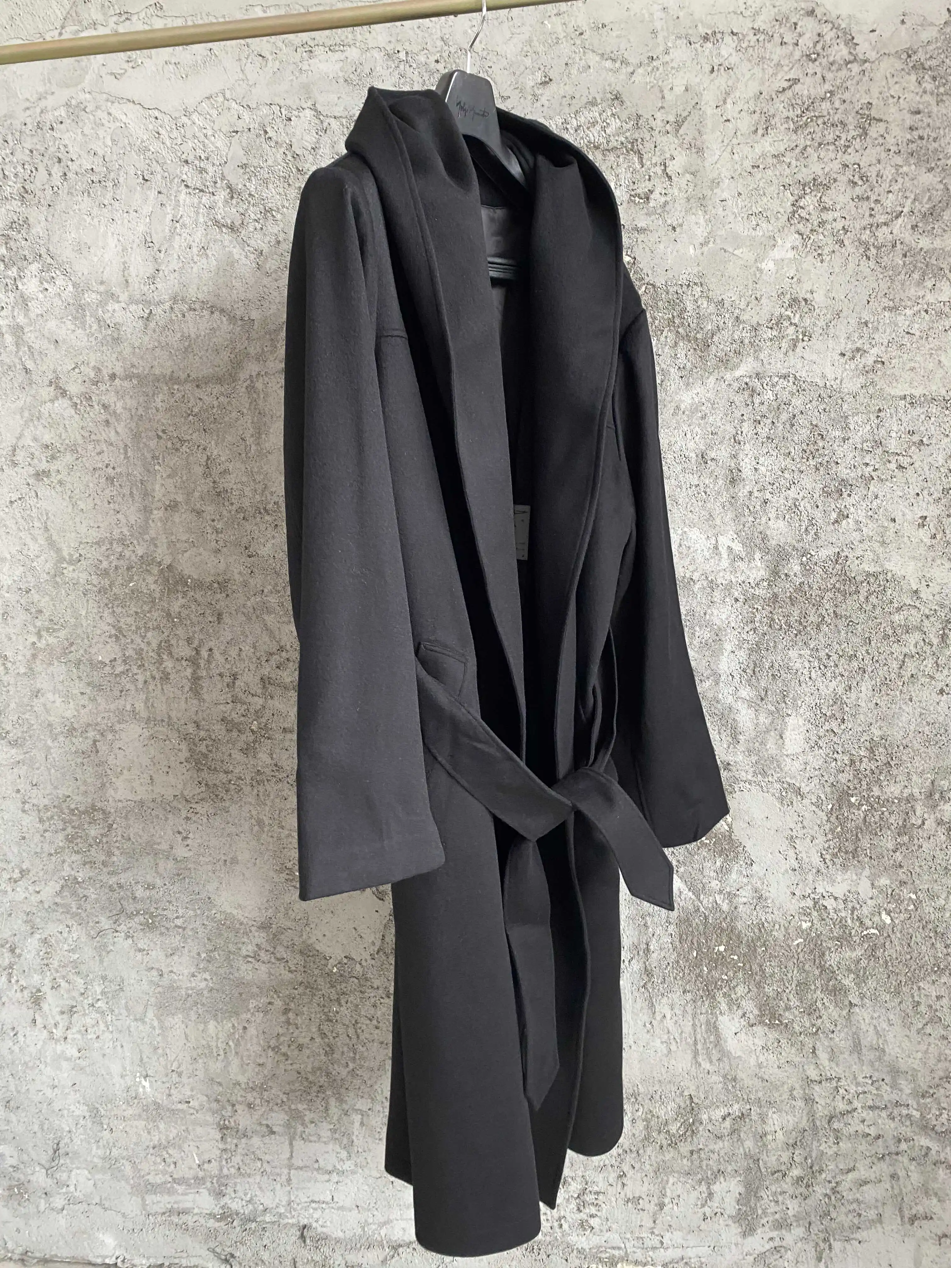 سترة صوف للرجال بتصميم أصلي من Top-yamamoto، بنطال بياقة بدلة واحدة الصدر بزرين، قميص أسود #2