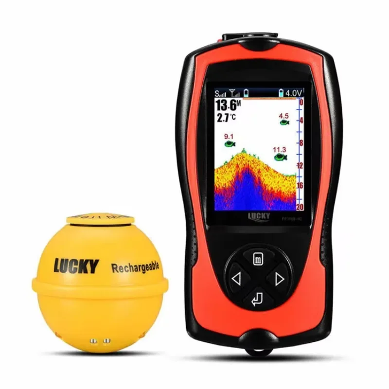 

FF1108-CW Digital Wireless Sonar Fish Finder Visual HD Underwater Waterproof LCD Display Power Supply Lithium Battery Cable