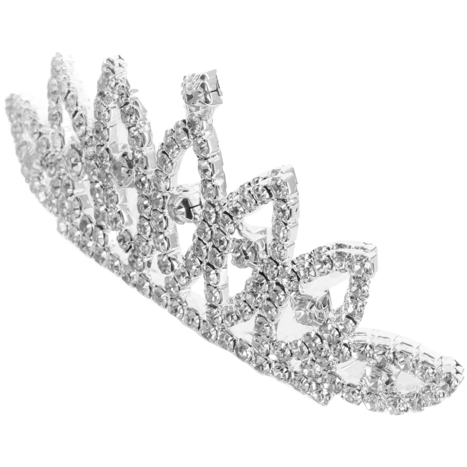 

Rhinestone Children Tiara Crown Kids Comb Girl Hair Accessories Lightweight Durable Glittering Jewelries Daily Wear Cosplay