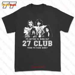 Club 27 Members Kurt Cobain Amy Winehouse Jim Morrison Birthday T-shirt Tee WLY8