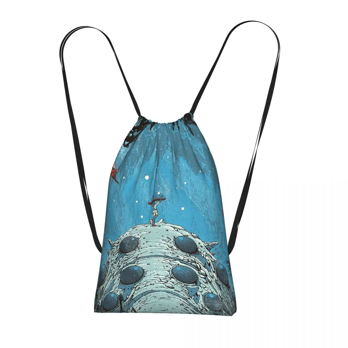 

Nausicaa Of The Valley Of The Wind Anime Backpacks Portable Drawstring Bags Sports Bag Book Bags for Travel School
