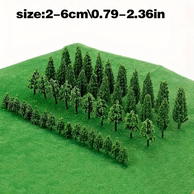 20/40 /80-pack 0.79-2.36 inch scale model reptile decorative plants, architectural model trees suitable for train railway landsc