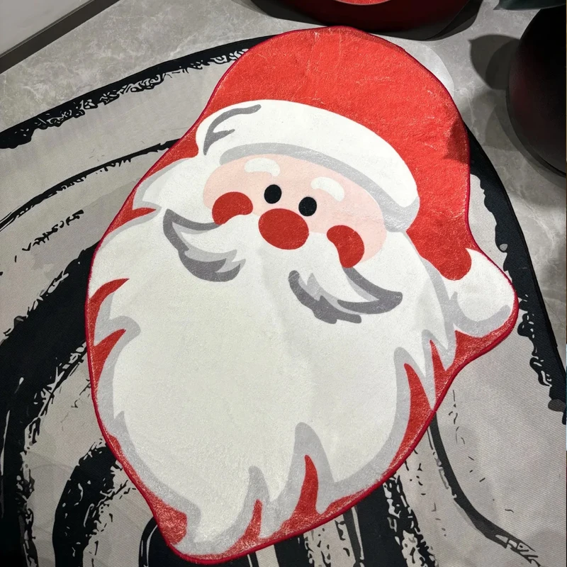 Alfombra de Papá Noel, alfombra suave para mesita de noche de árbol de Navidad, alfombras para el suelo, alfombra de cocina, felpudo para decoración de la habitación de Navidad