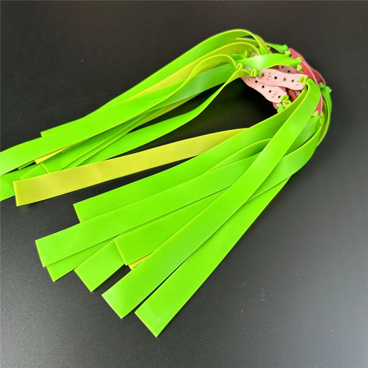 New 5/10 pcs Green Thickness 1mm/0.04inch, Leather Color And Design Random, Slingshot Rubber Flat Rubber Band Shooting