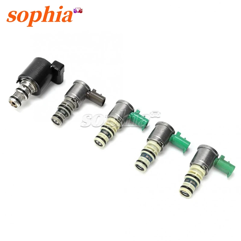 5Pcs Transmission Solenoid Valve Kit 5L40E Fit for BMW 3-Series CADILLAC CTS 2001 2002 2003 2004 2005 2006 2007