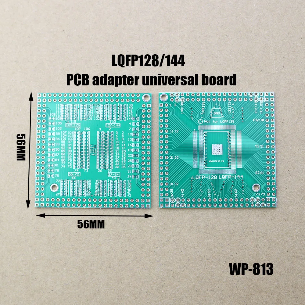 1pcs  QFP EQFP TQFP LQFP144 LQFP128 SMD Turn DIP Adapter PCB Pinboard  to DIP128/144 Converter 0.5mm Pitch IC Test Transfer