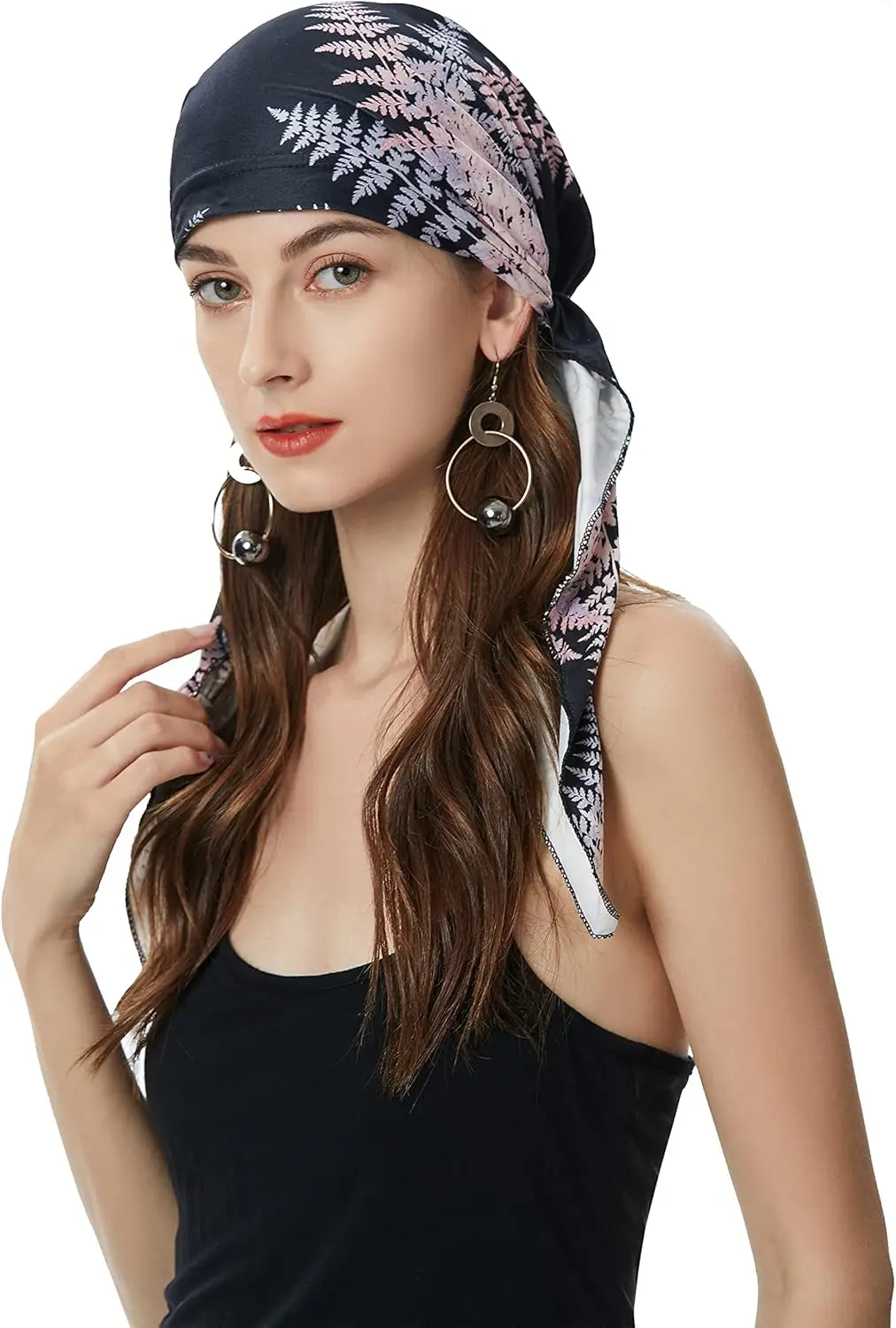 

Chemo Headwear Pre Tied Head Scarf Headwraps Lightweight Turban Beanie Cap for Women