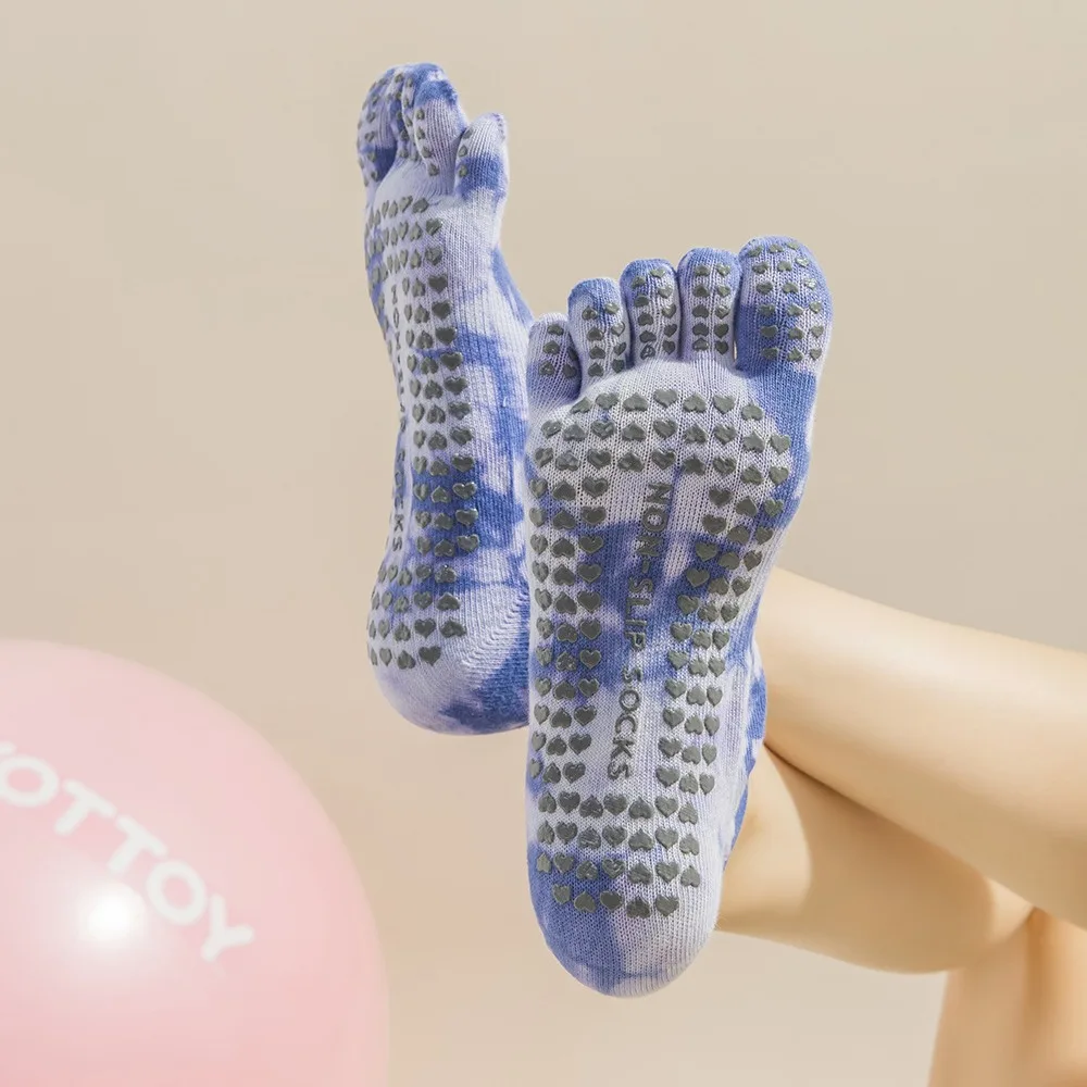 Tie-Dye Women's Five Finger Gr - Grip Sock Yoga 评论和价格
