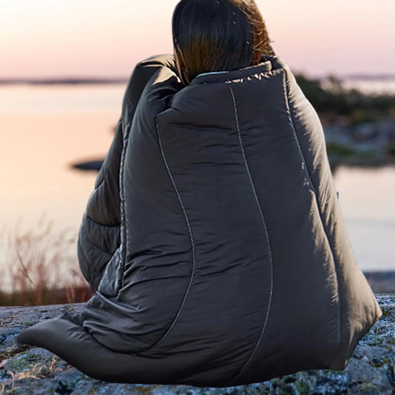 

Одеяло для кемпинга, легкое, теплое, многофункциональное, компактное, теплое снаряжение, для пикника, отдыха на открытом воздухе, в холодную погоду, для пешего туризма