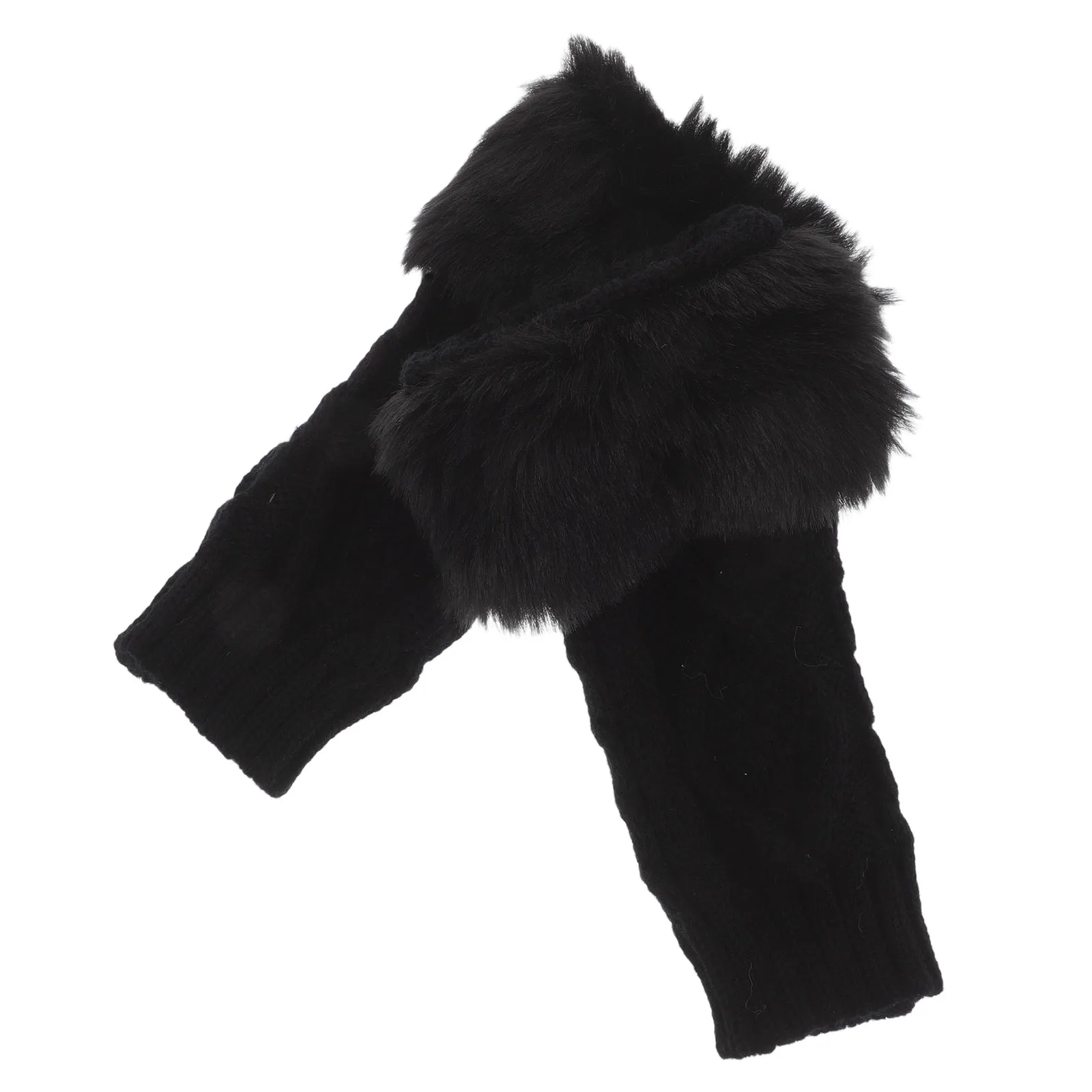 

Wool Sleeves Blouse Wrist Cuffs Coat Hand Sweater to Weave Arm Warmers for Women Acrylic Detachable Bride