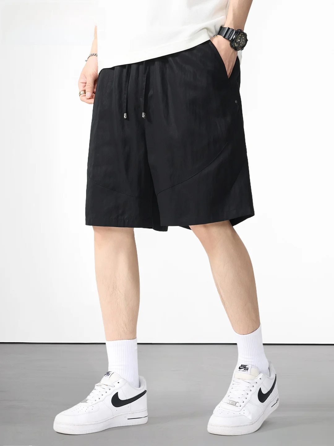 

Мужские летние тонкие брюки Mark Fairwe из быстросохнущего ледяного шелка для активного отдыха, повседневные, городские, модные, длиной до колена