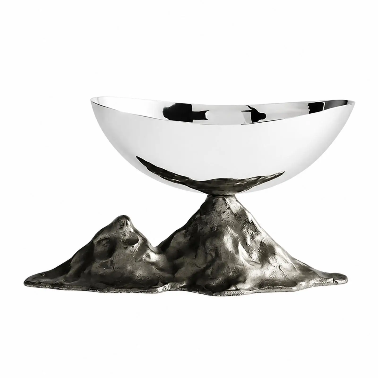 Kitchen Fruit Tray Organizer with Peak Shaped Stand for Fresh Fruit Display on Tabletop Home Decor