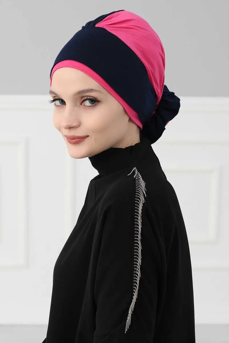 Doppel farbe rose Knochen navy blau